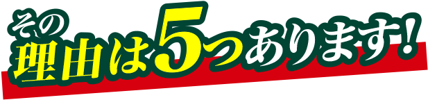 その理由は5つあります！